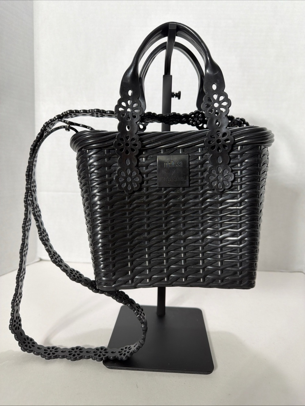 Melissa x Viktor & Rolf LACE BAG Tote Shoulder Bag Black 2021 VGC RARE!
